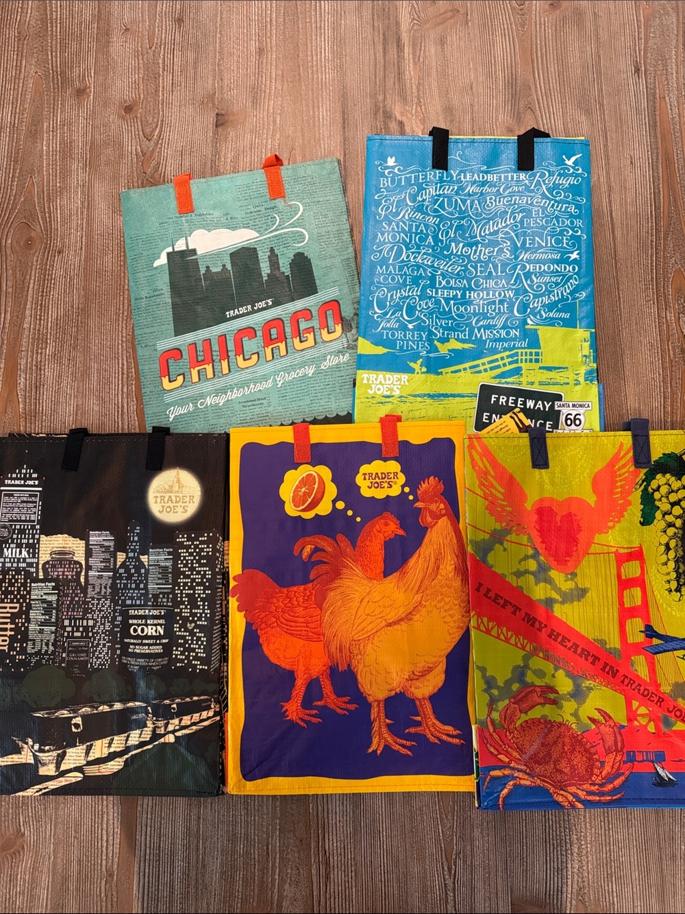 5 Trader Joe’s Reusable Grocery Bags Set